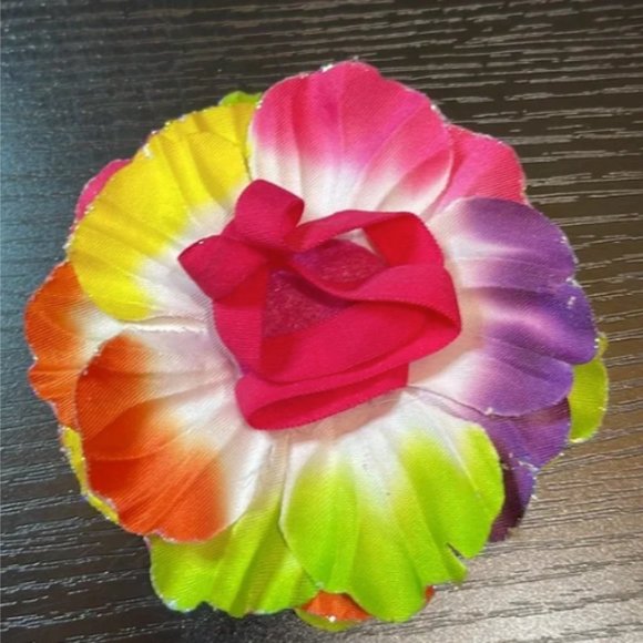 Tieks Neon Flower Box Topper - Multiple Neon Colors, Faux Jeweled Center - Picture 3 of 3